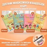 Magiczne Książeczki 🪄📚 – zestaw 4 książeczek do nauki pisania (16 str. każda)