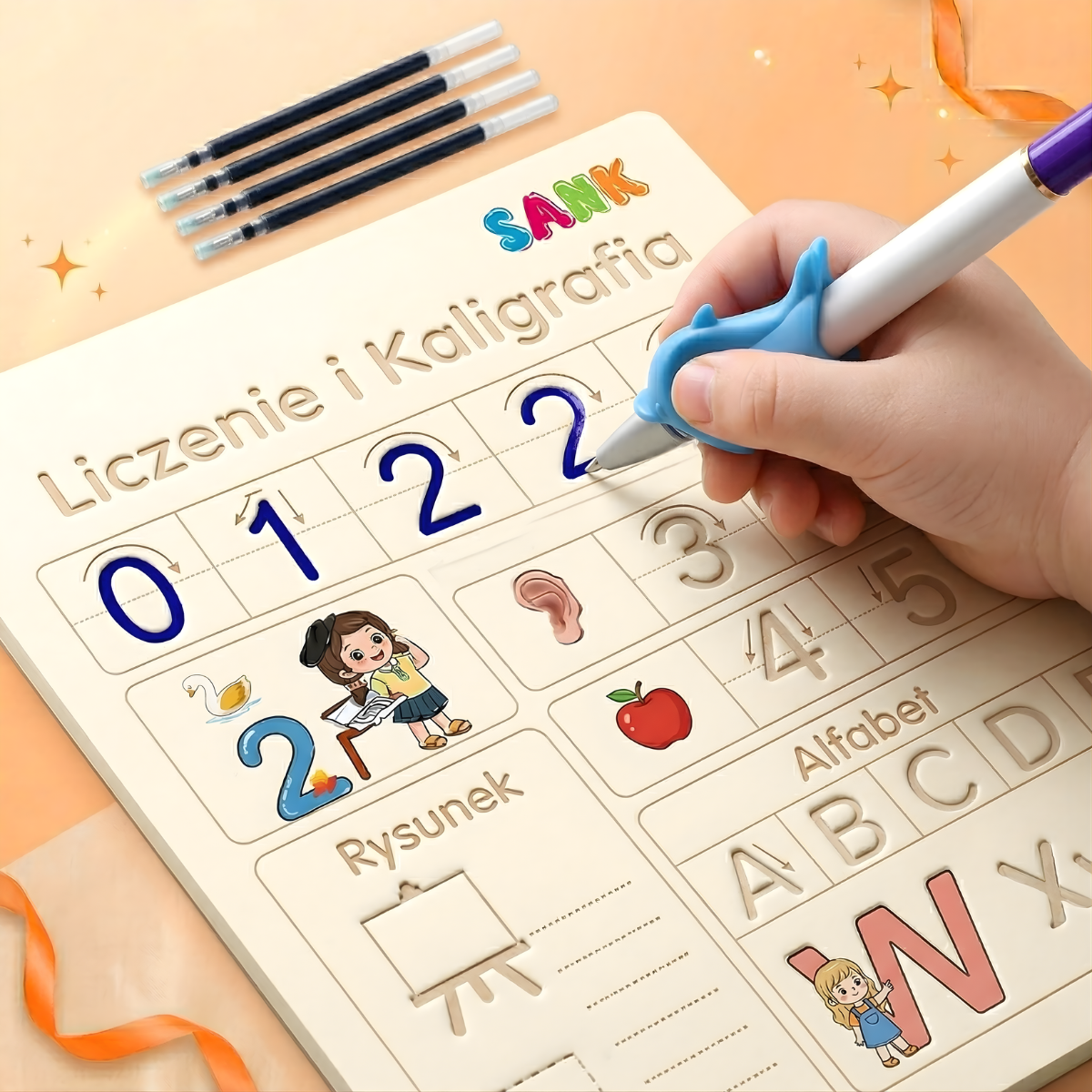Magiczne Książeczki 🪄📚 – zestaw 4 książeczek do nauki pisania (16 str. każda)